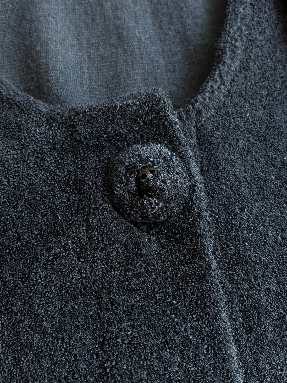 Chanel 2007 Ribbon Button Down Wool Top