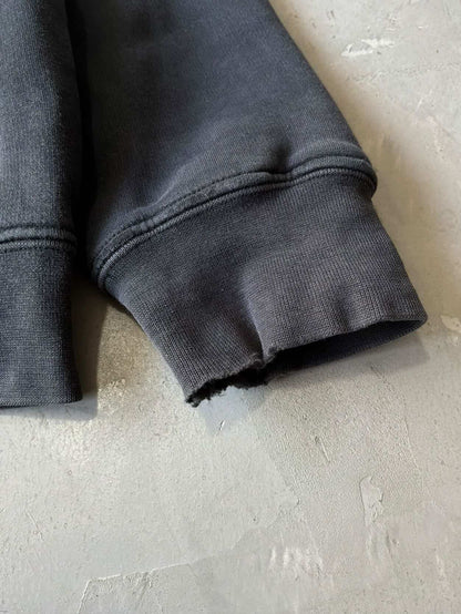 Vintage Chrome Hearts Tonal Cross Thermal Zip Hoodie