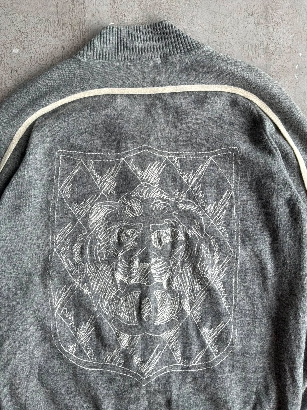 Chanel Embroidered CC Cashmere Bomber Jacket
