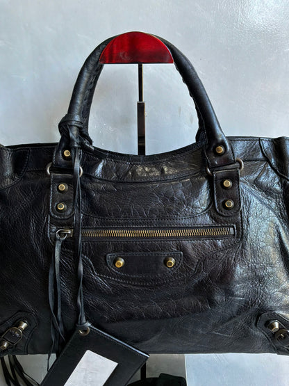 Balenciaga Classic City Black On Brass