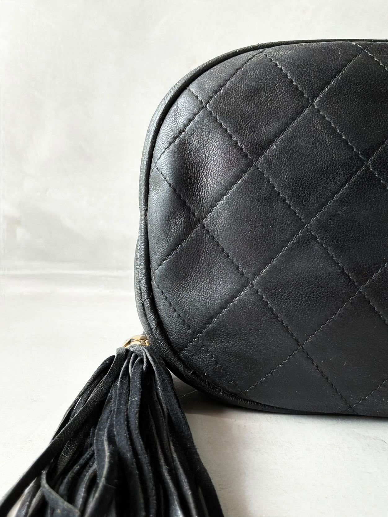 Chanel Quilted Drawstring Mini Bucket Bag
