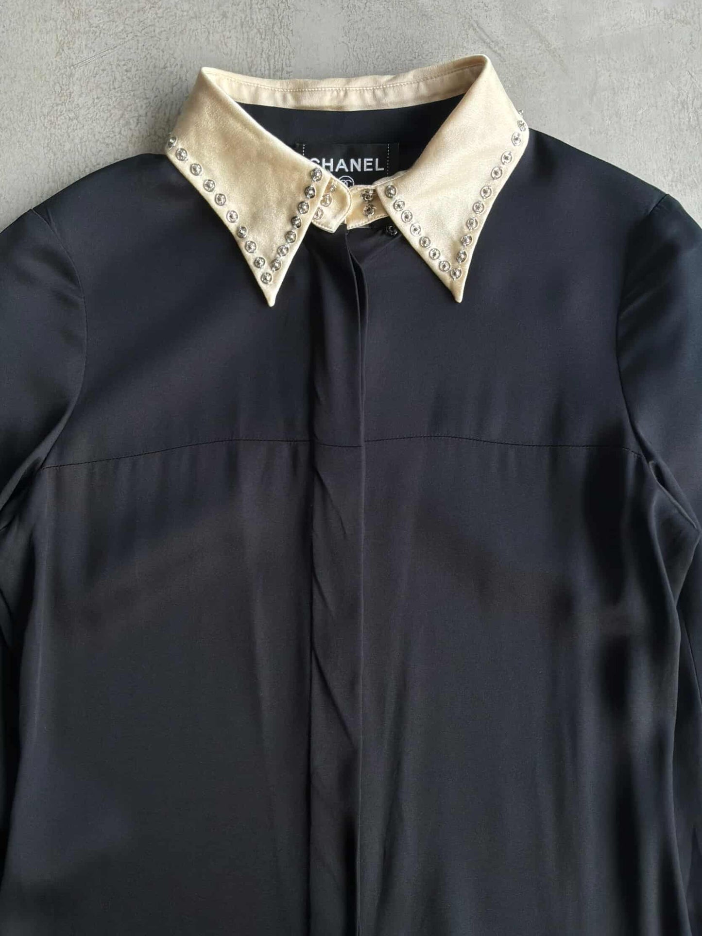 Chanel Beaded Silk Polo