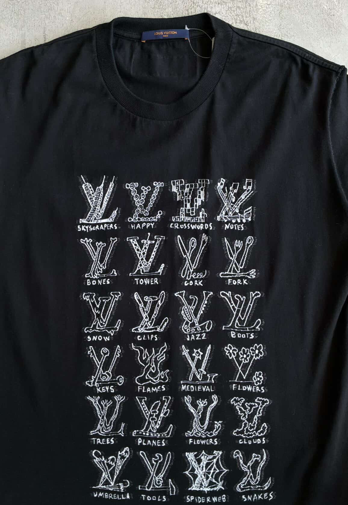 Louis Vuitton Cartoon Jacquard Logos Tee