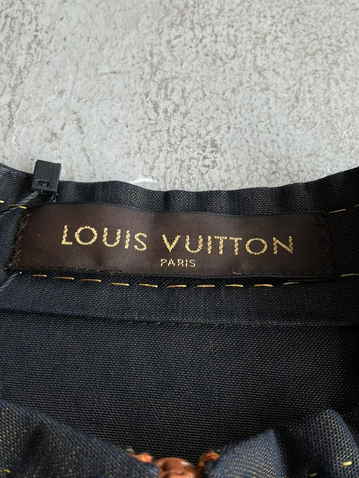 Womens Louis Vuitton Satin Orange Button Jacket