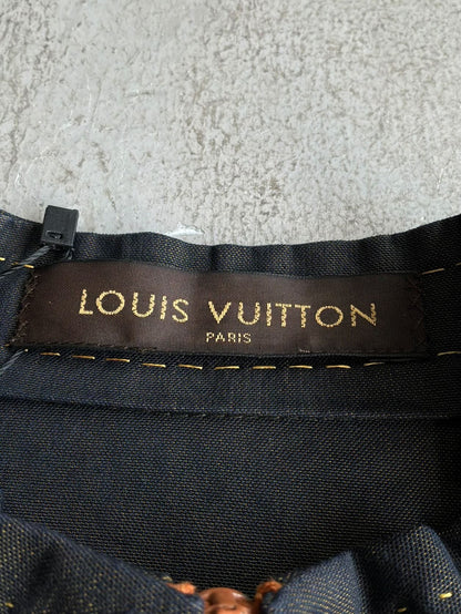 Womens Louis Vuitton Satin Orange Button Jacket