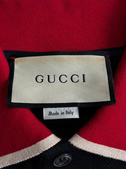 Gucci Bee Logo Black Polo Shirt