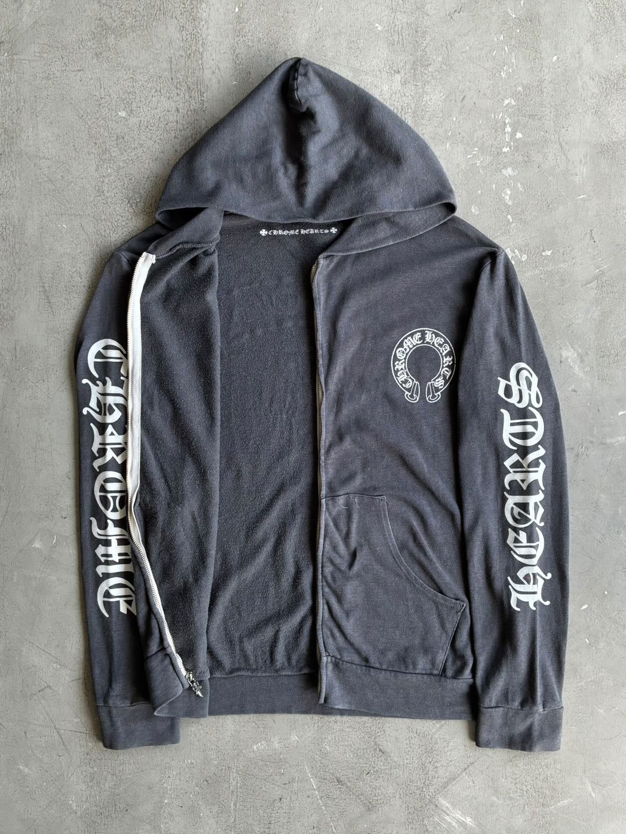 2000s Chrome Hearts T Bar Zip Hoodie