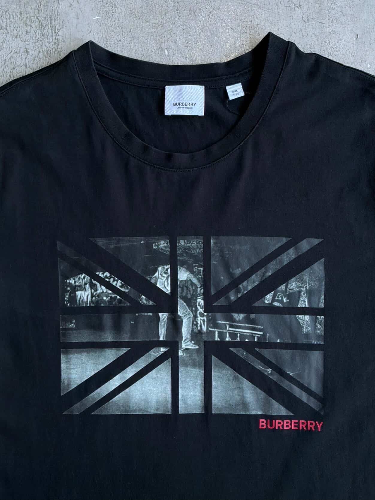 Burberry UK Flag Script Tee