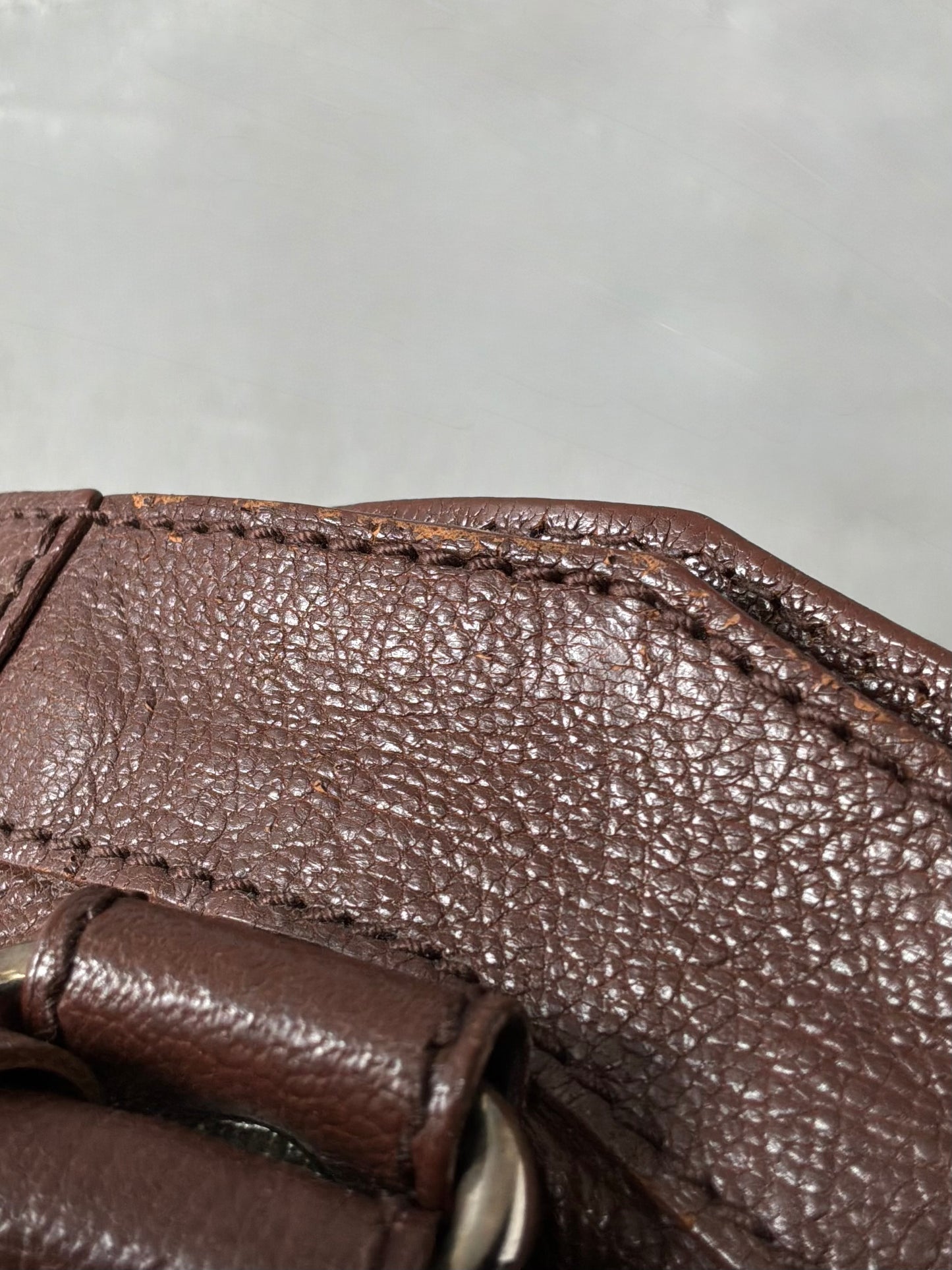 Balenciaga Part Time Chocolate Brown on Silver Lambskin Bag