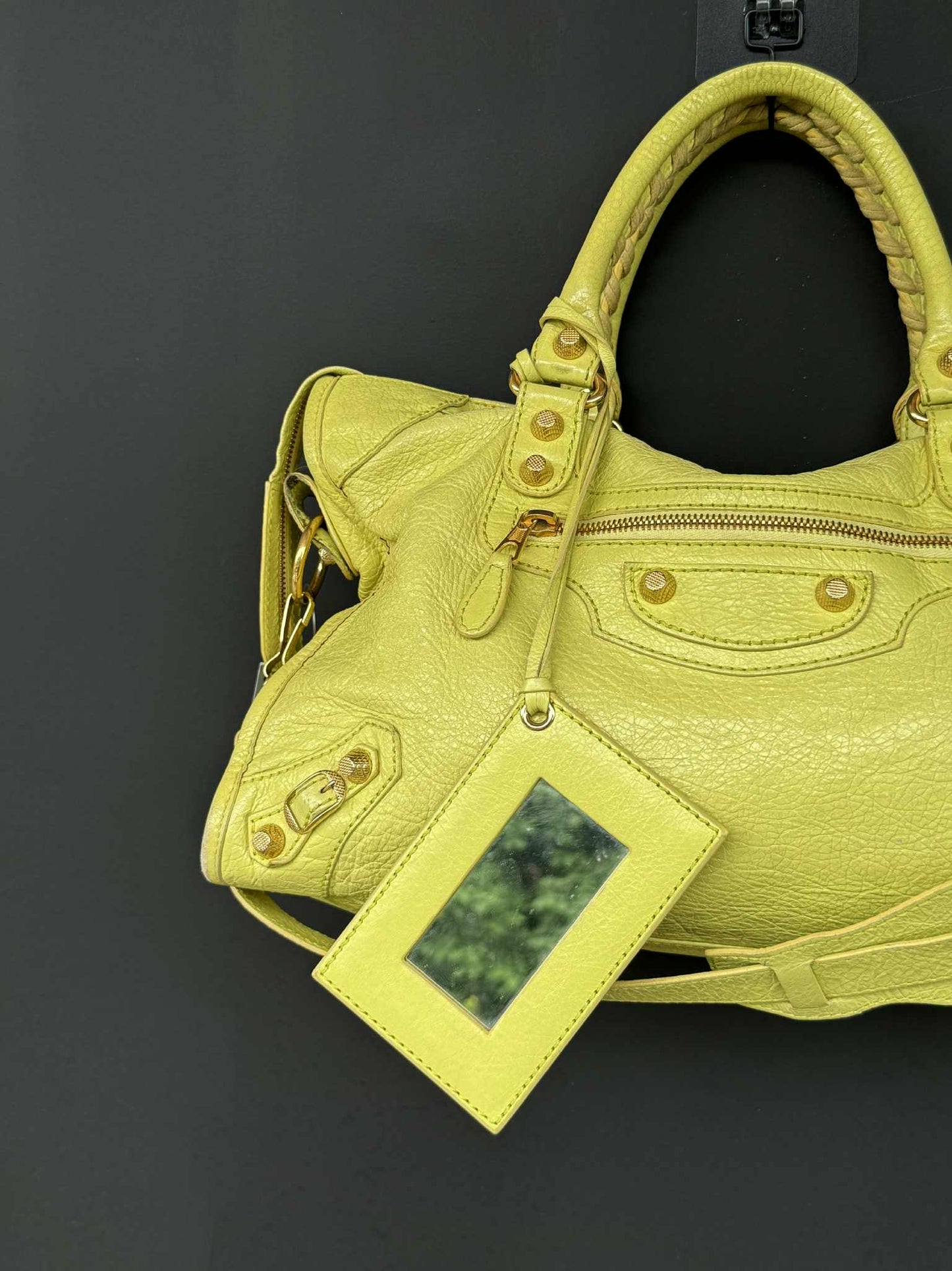 Balenciaga City Giant 12 Lime Gold Classic Bag