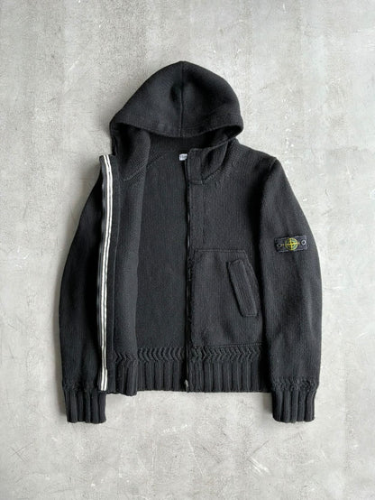 90s Stone Island Knit Zip Hoodie