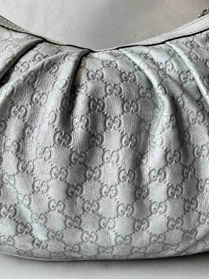 Gucci Monogram Metallic Hobo Bag