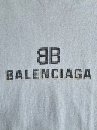 Balenciaga Script Shadow White Tee