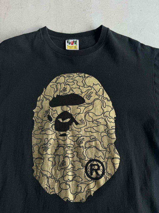 Bape Big Head Camou Black Shirt