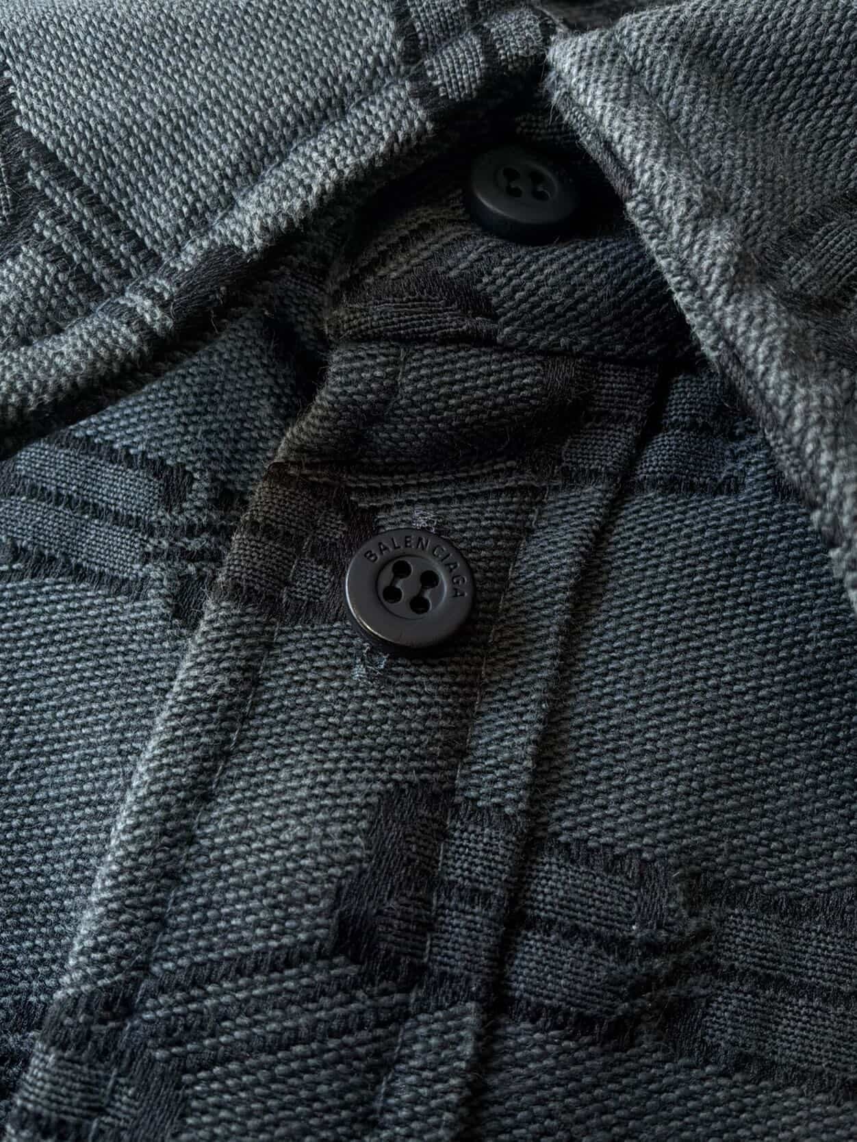 Balenciaga All Over Print BB Padded Denim Jacket