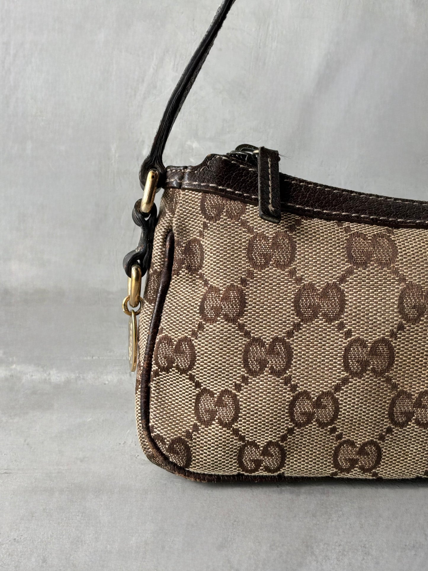 Gucci Brown Monogram Pochette
