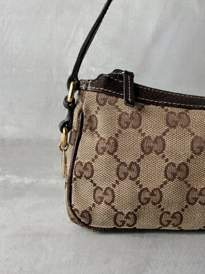 Gucci Brown Monogram Pochette