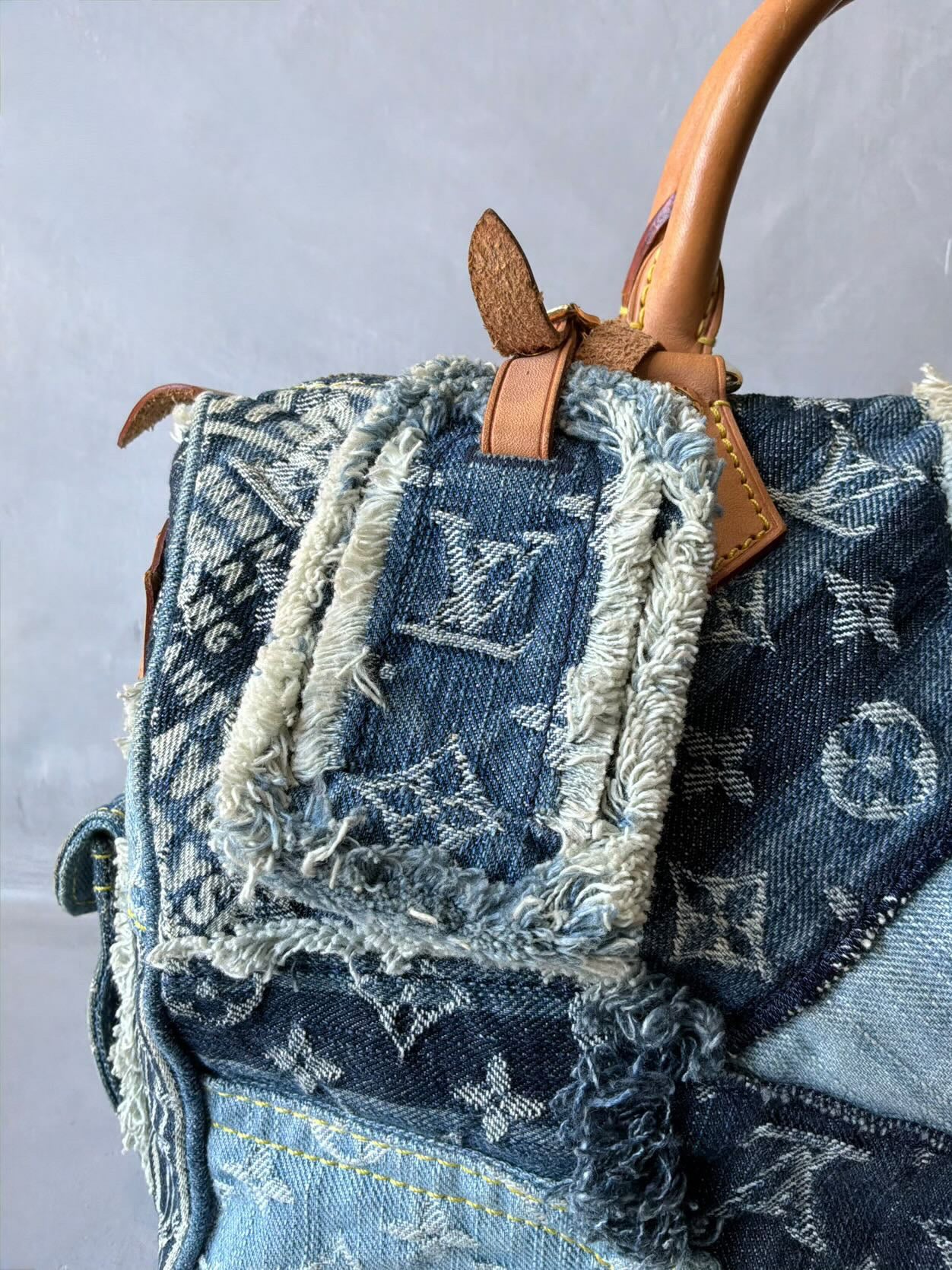 Louis Vuitton Denim Patchwork Speedy 30
