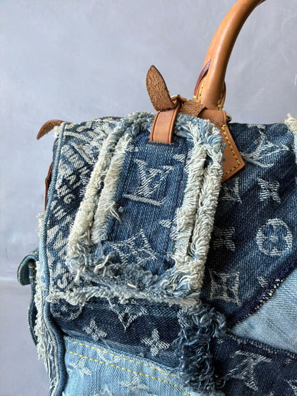 Louis Vuitton Denim Patchwork Speedy 30