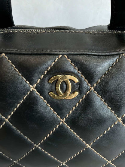 2002 Chanel Quilted Lambskin Boston Bag
