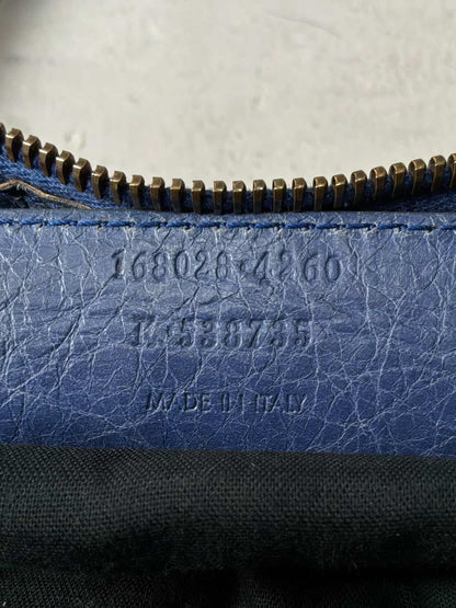 Balenciaga City Part Time Navy Lambskin Bag