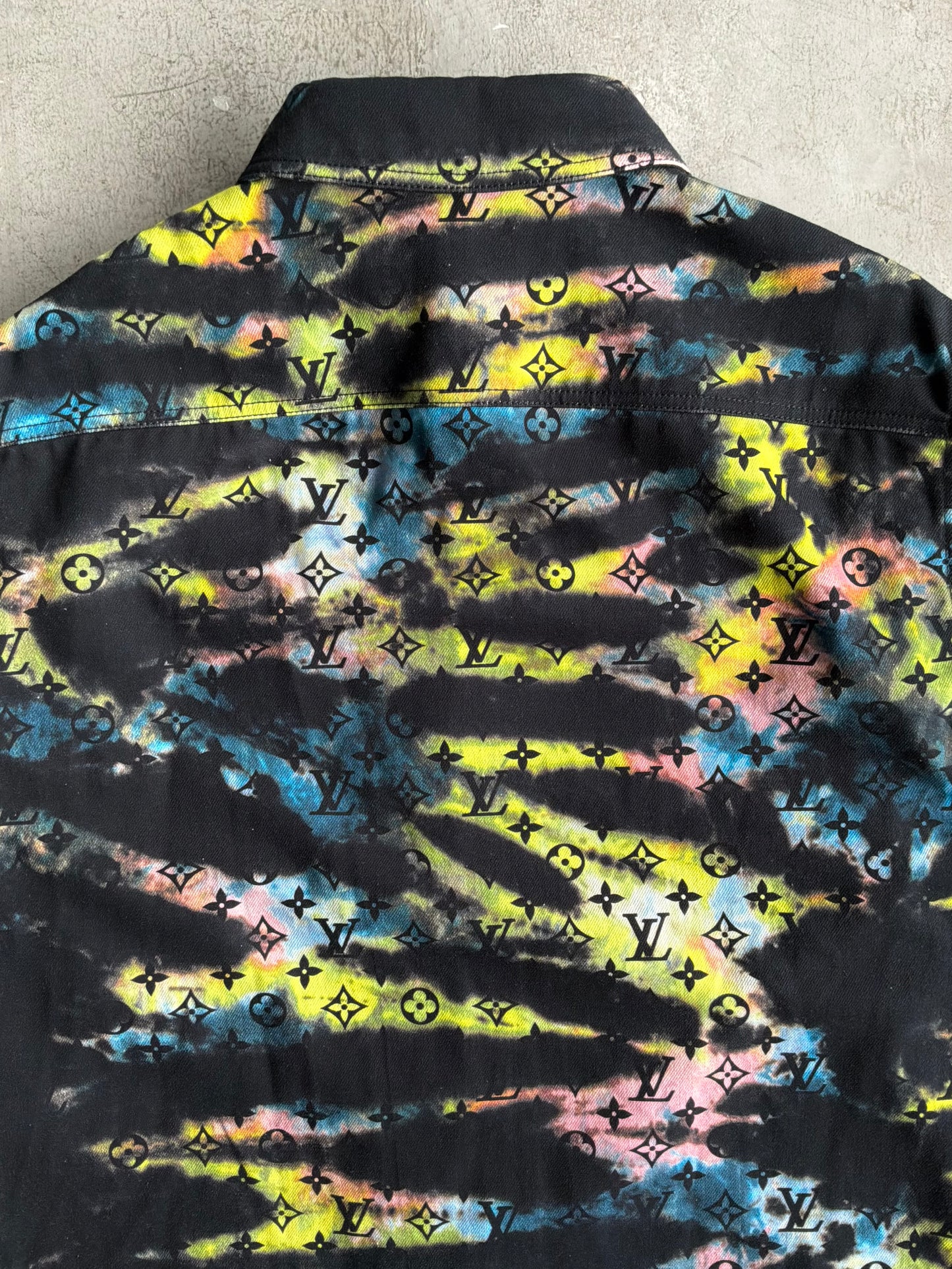 Louis Vuitton Multicolor Tie Dye Denim Shirt