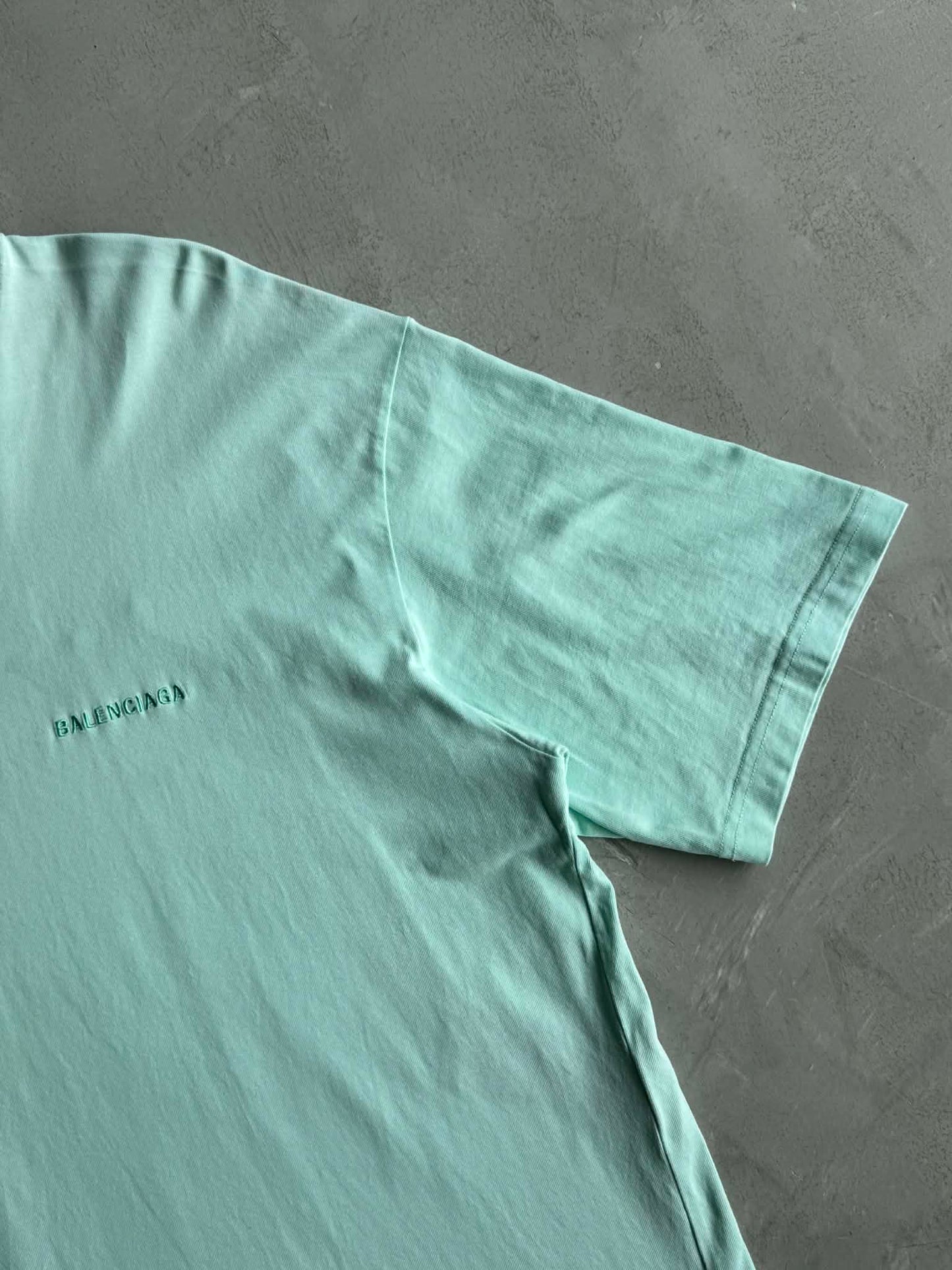 Balenciaga Mint Spellout Logo Shirt