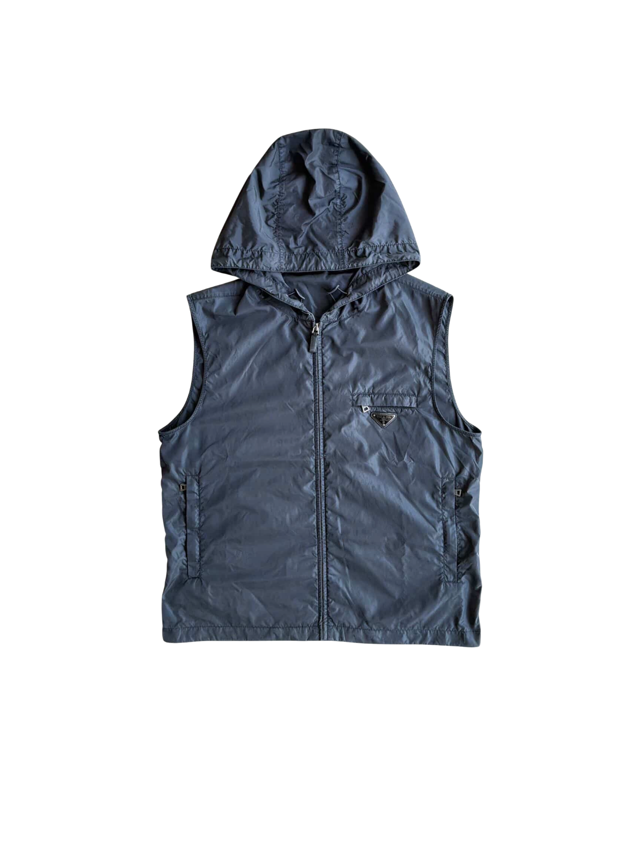Prada Emblem Nylon Hooded Vest