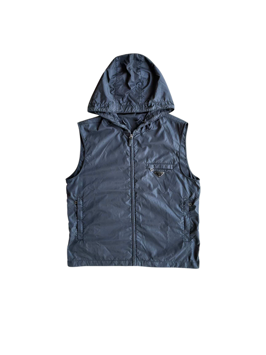 Prada Emblem Nylon Hooded Vest