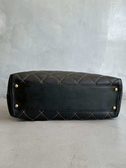 2002 Chanel Quilted Lambskin Boston Bag
