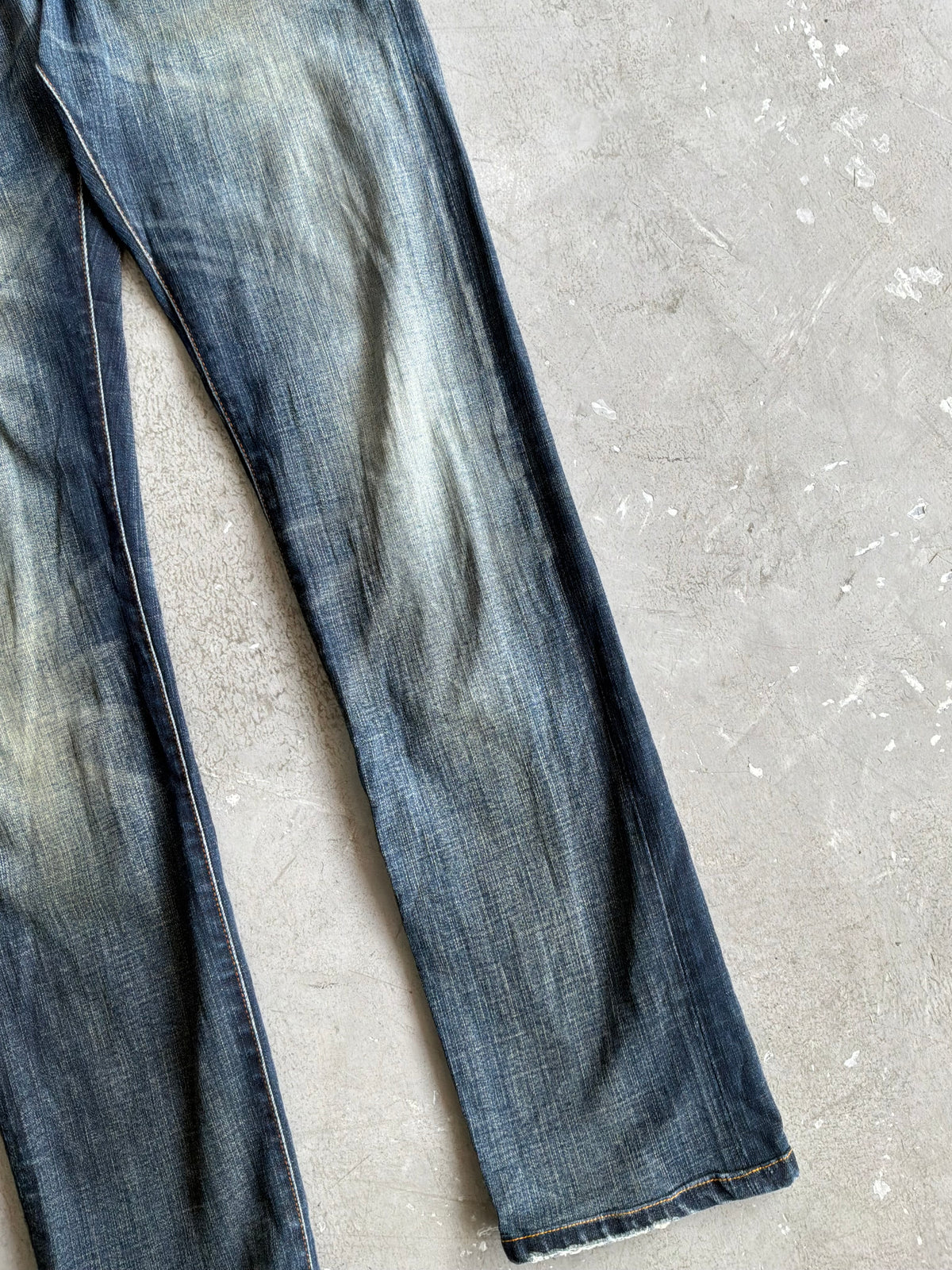 Dior Homme Kva Distressed  Raw Denim Jeans