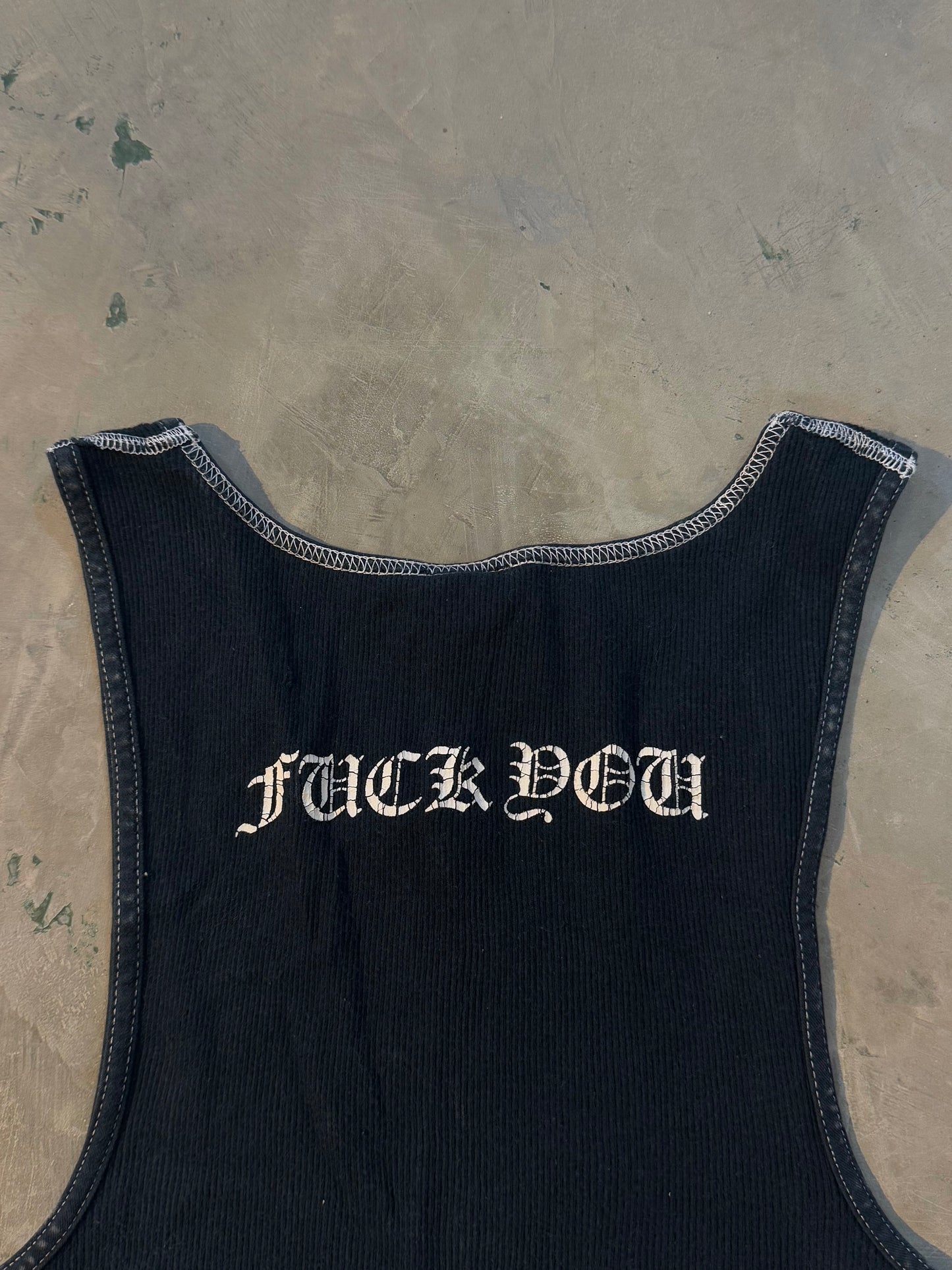 Vintage Chrome Hearts ‘FUCK YOU’ Thermal Tanktop