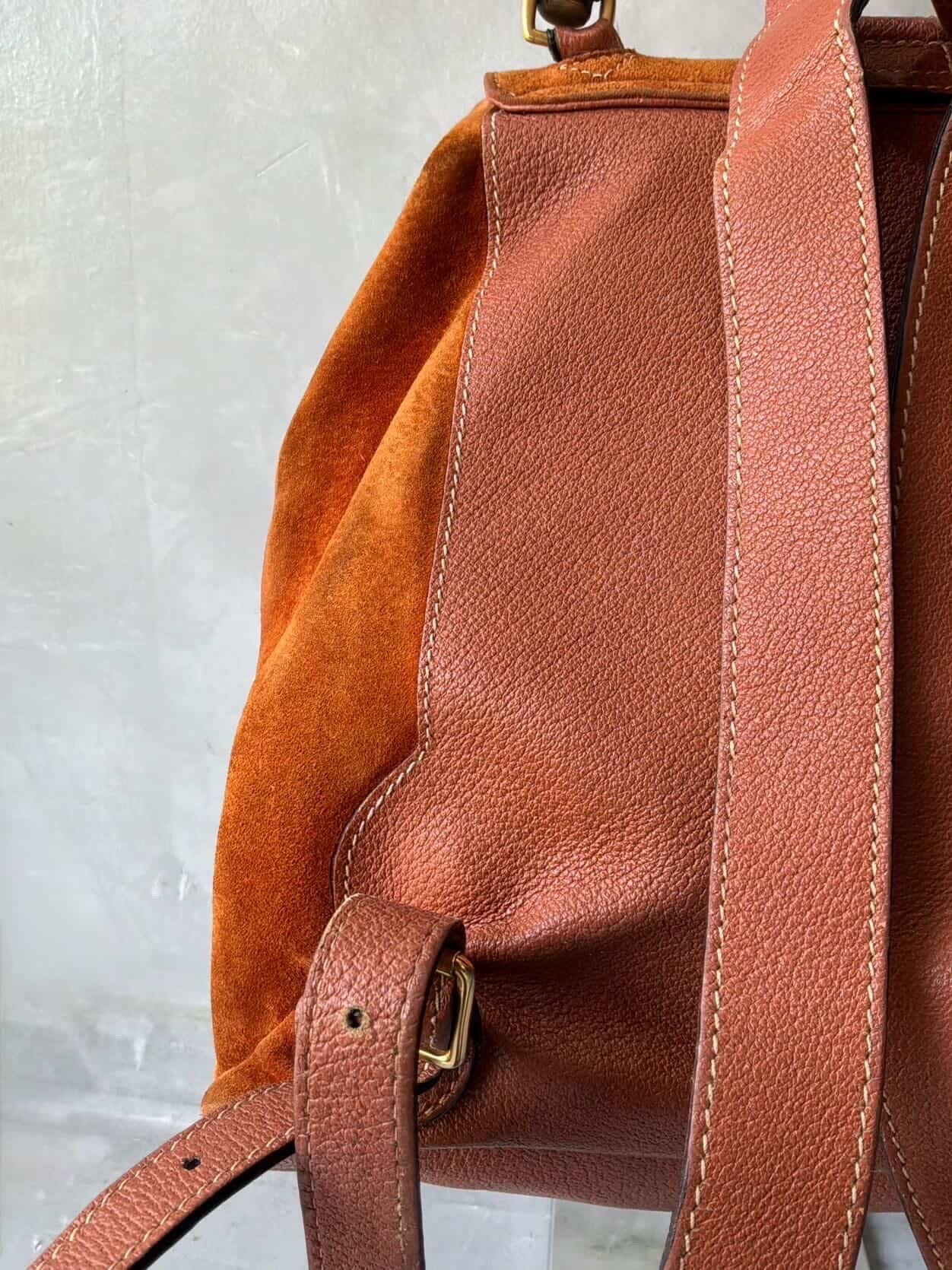 2000’s Gucci Suede Bamboo Backpack