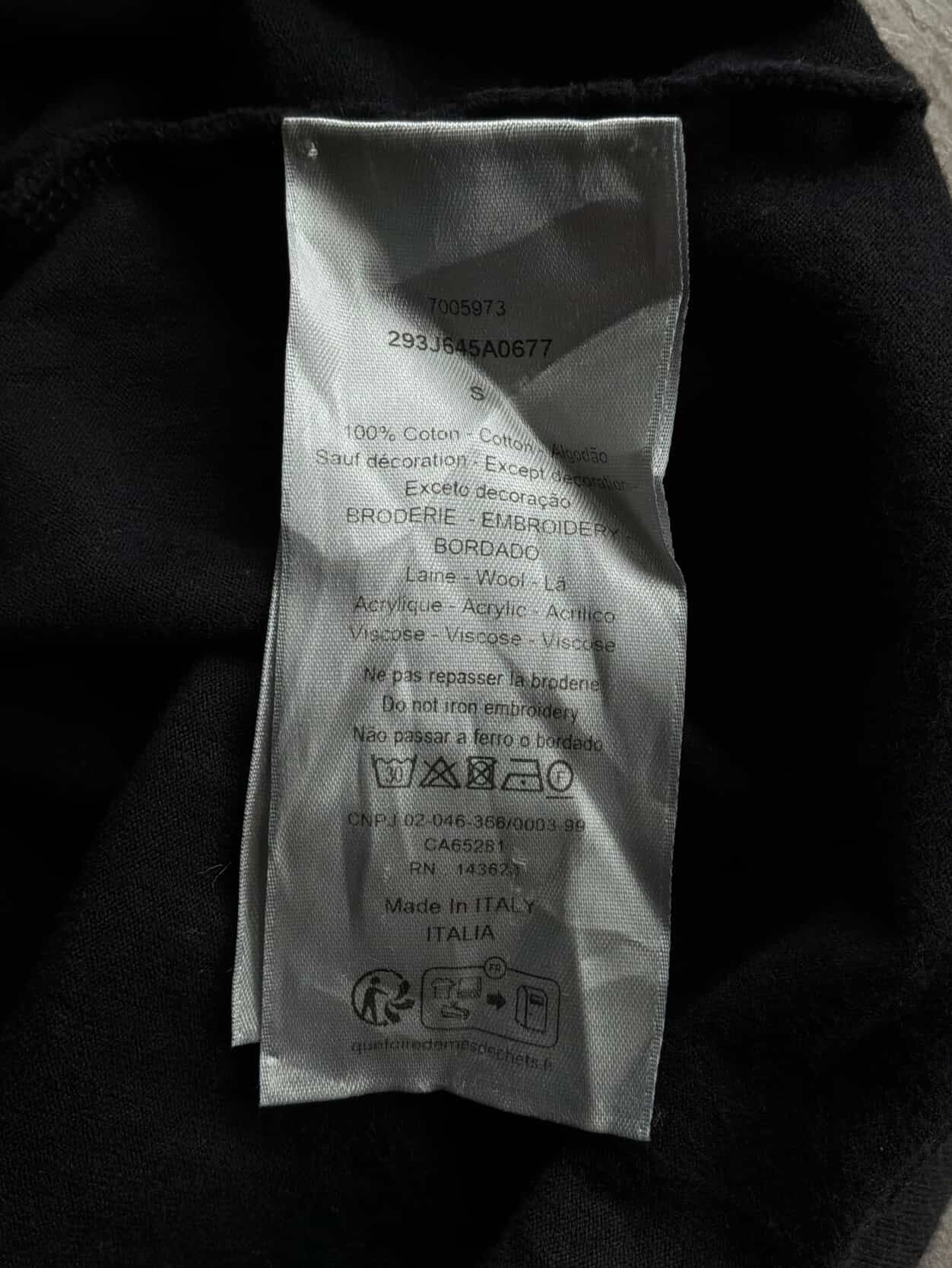 Dior Atelier Embroidered Script Mullet Tee