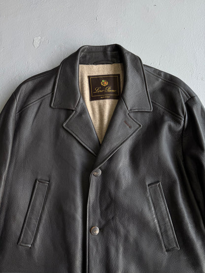 Loro Piana Leather/Cashmere Coat