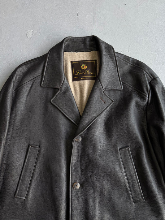 Loro Piana Leather/Cashmere Coat