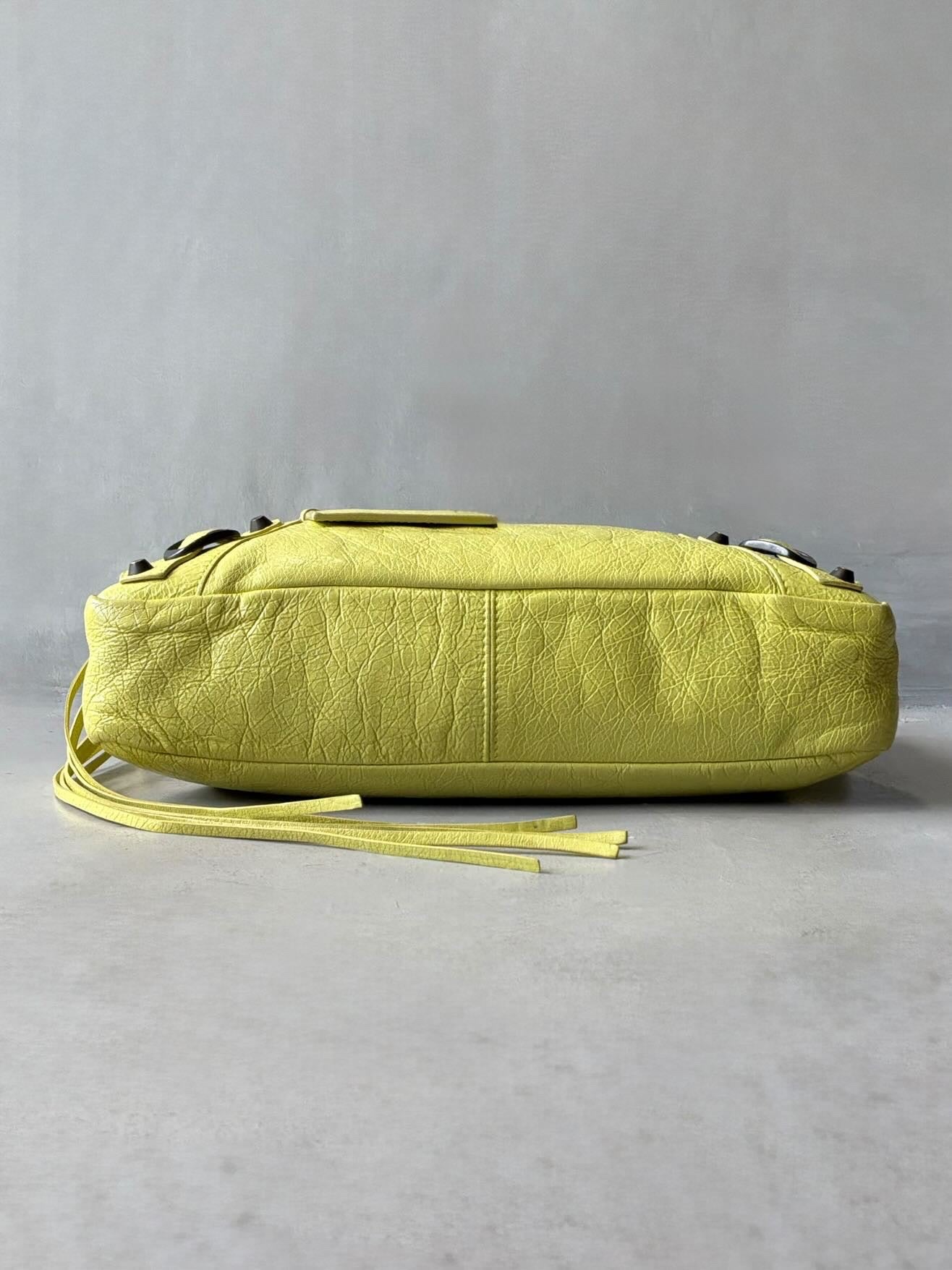 Balenciaga City ‘Town’  Lime Lambskin Bag