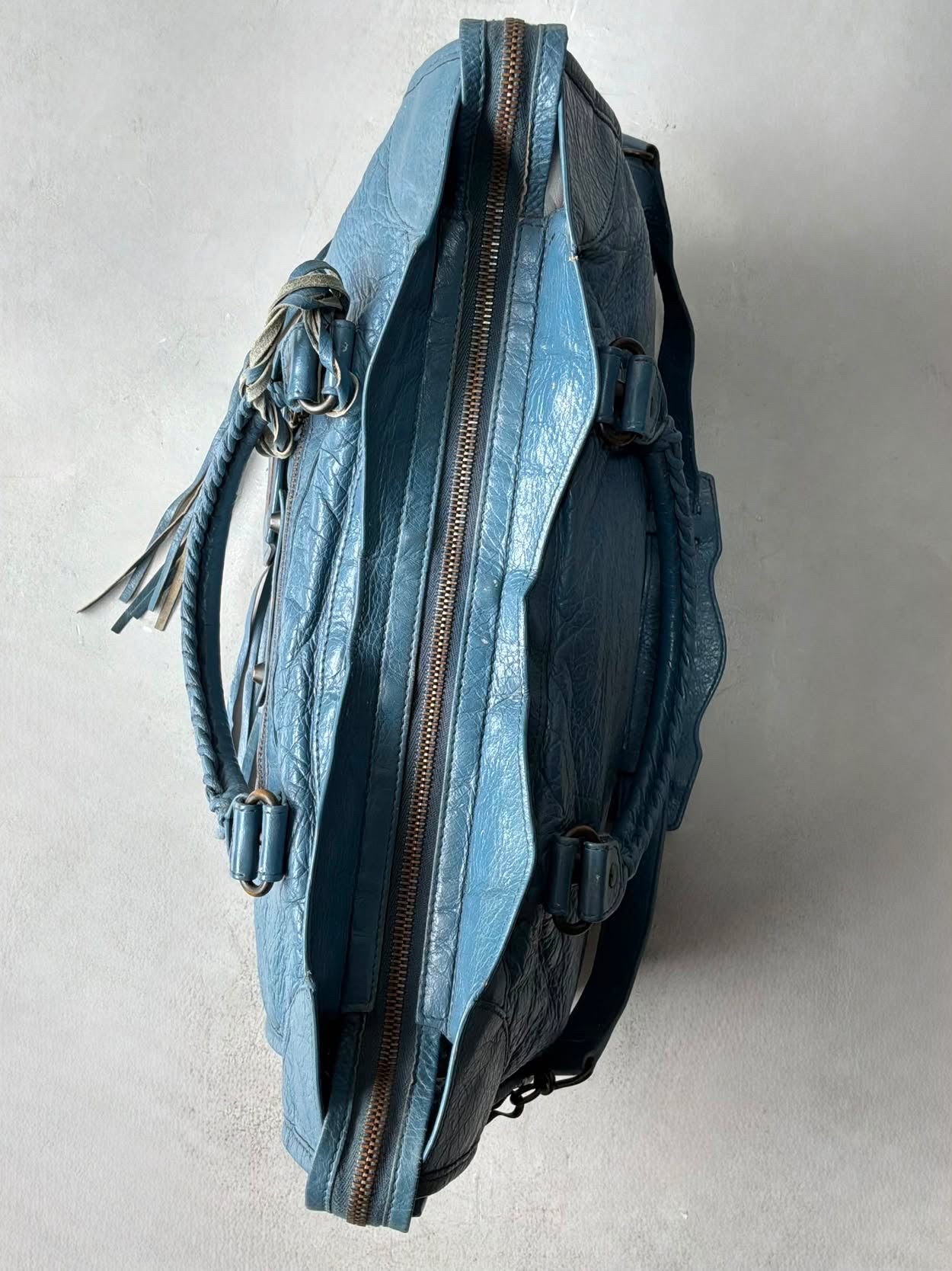 Balenciaga City Blue Lambskin Bag