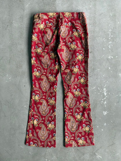 Dior Galliano Era Paisley Flared Pants