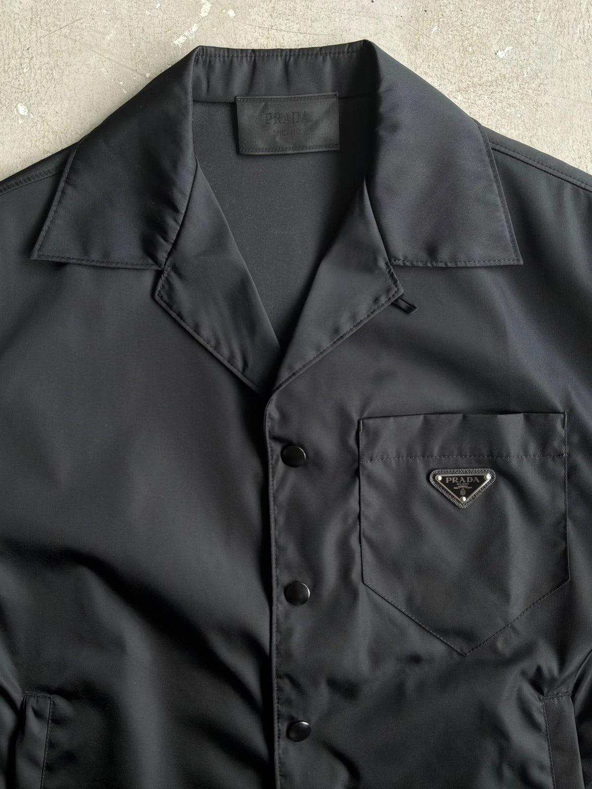 Prada Re-Nylon Chest Emblem Shirt