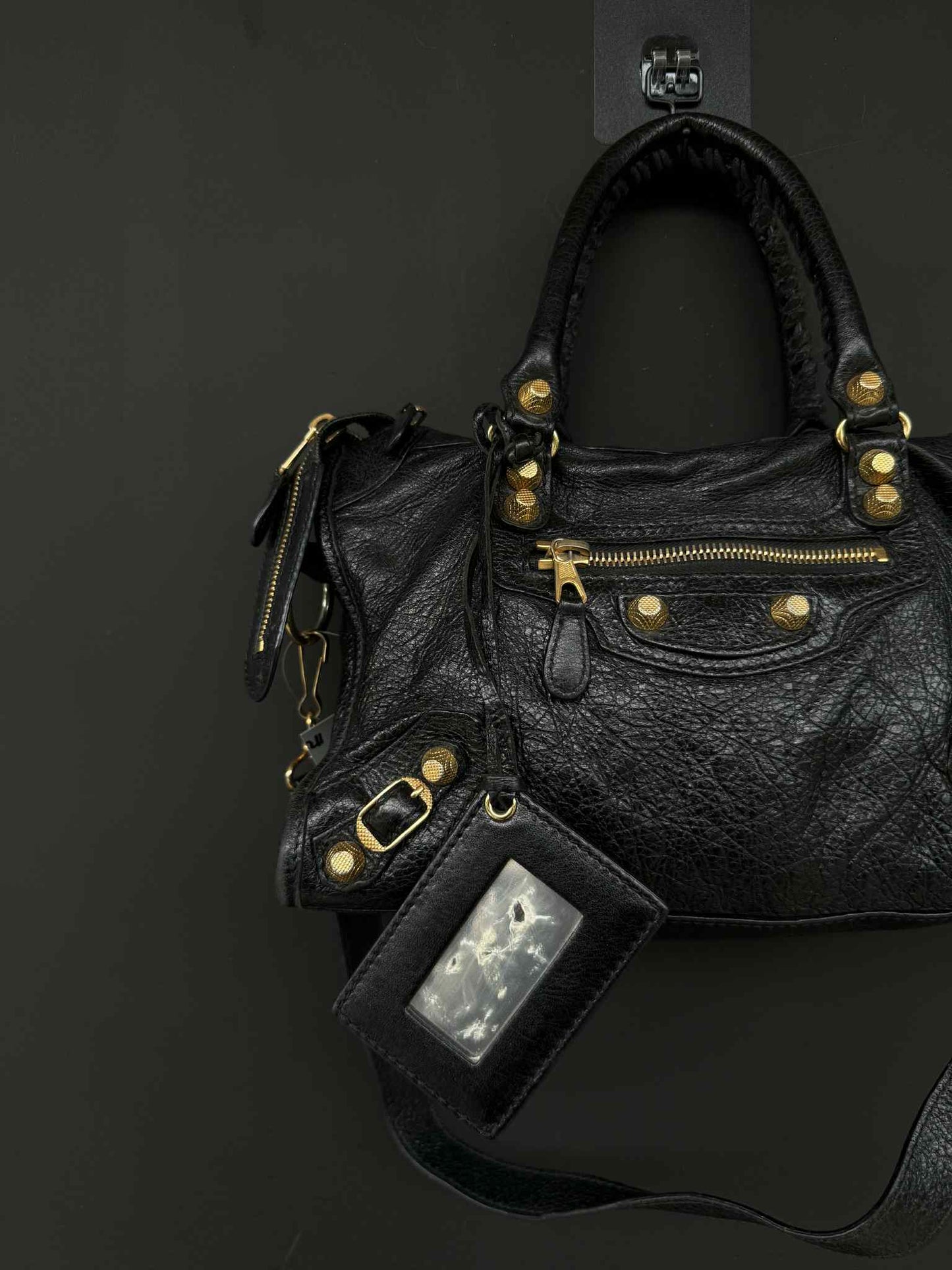 Balenciaga Mini City Black Gold Shoulder Bag