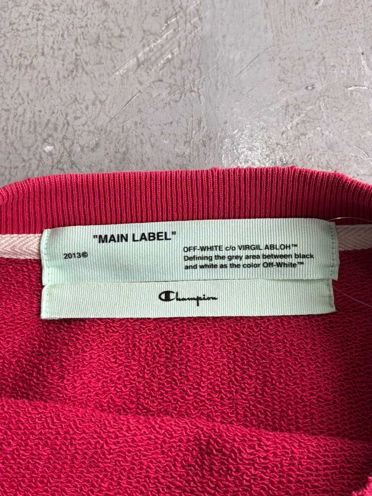 Off White x Champion Red Crewneck