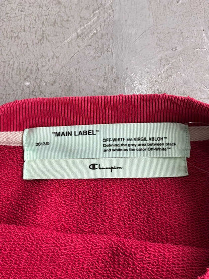 Off White x Champion Red Crewneck