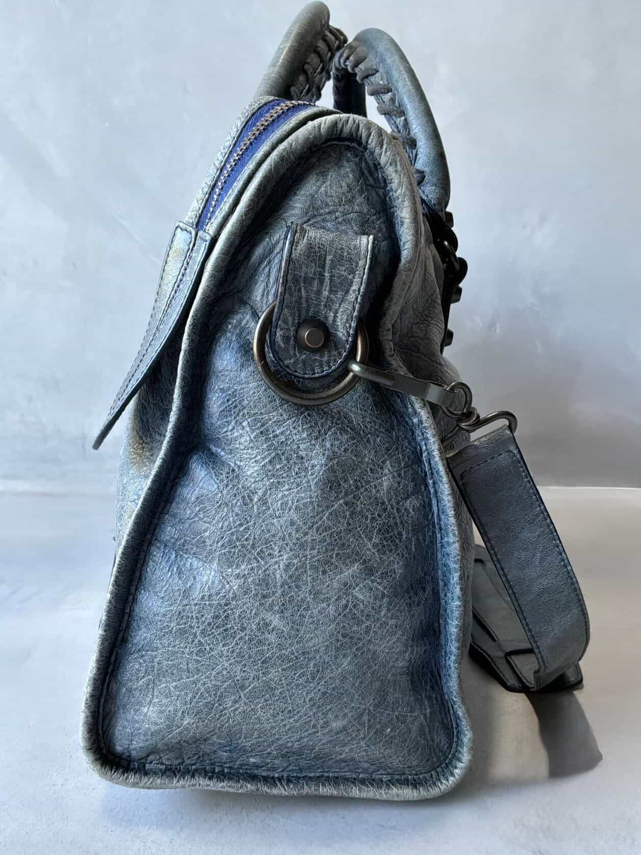 Balenciaga Classic City Navy Lambskin Bag