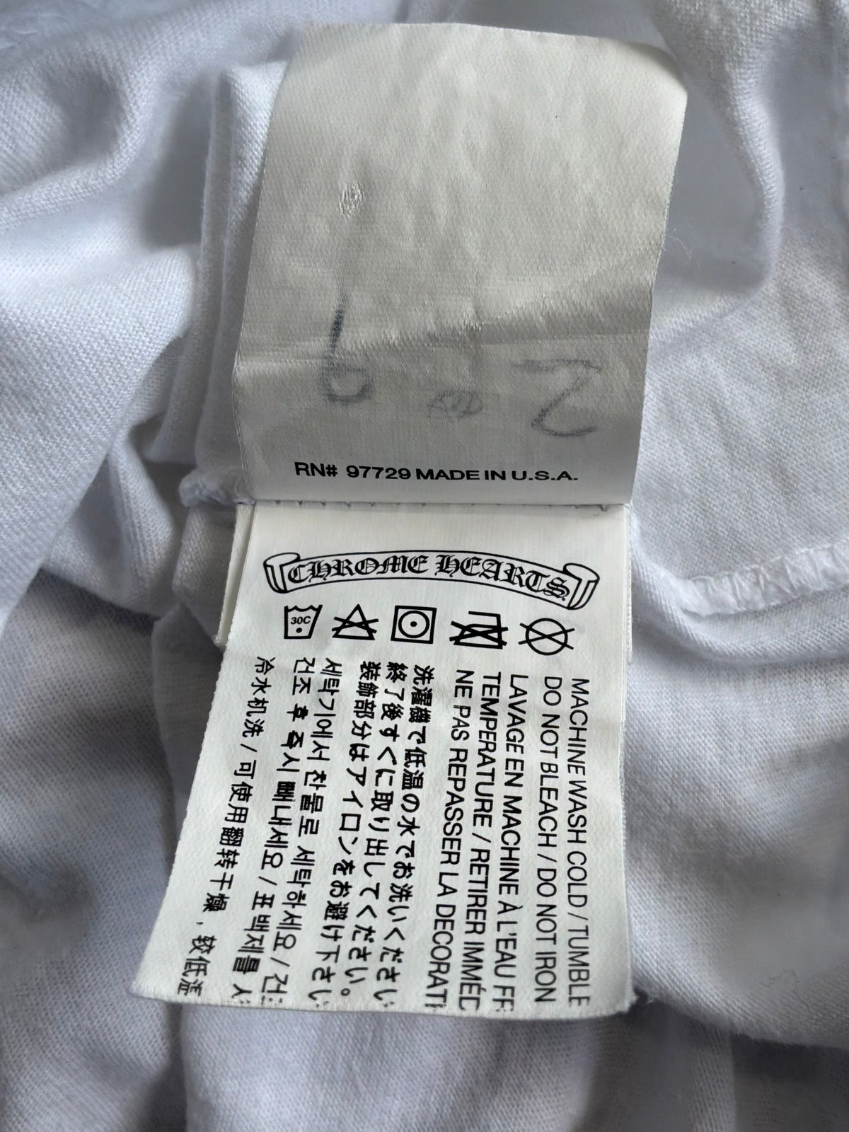 Chrome Hearts Tonal Cross White Tee
