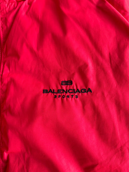 Balenciaga Vintage Red And Black Reversible Puffer Jacket