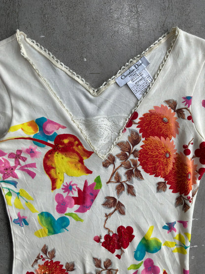 Dior John Galliano Era Floral Sequins Top