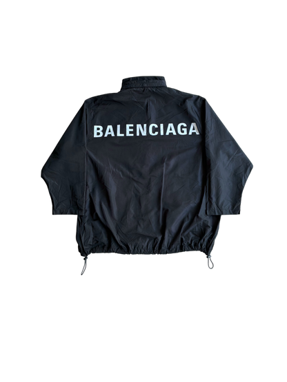 Balenciaga Back Script Parka Nylon Jacket