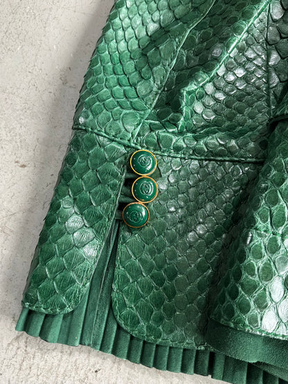 2006 Gucci Runway Python Leather Jacket