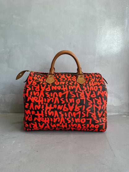 Louis Vuitton X Stephen Sprouse Orange Graffiti Speedy 30